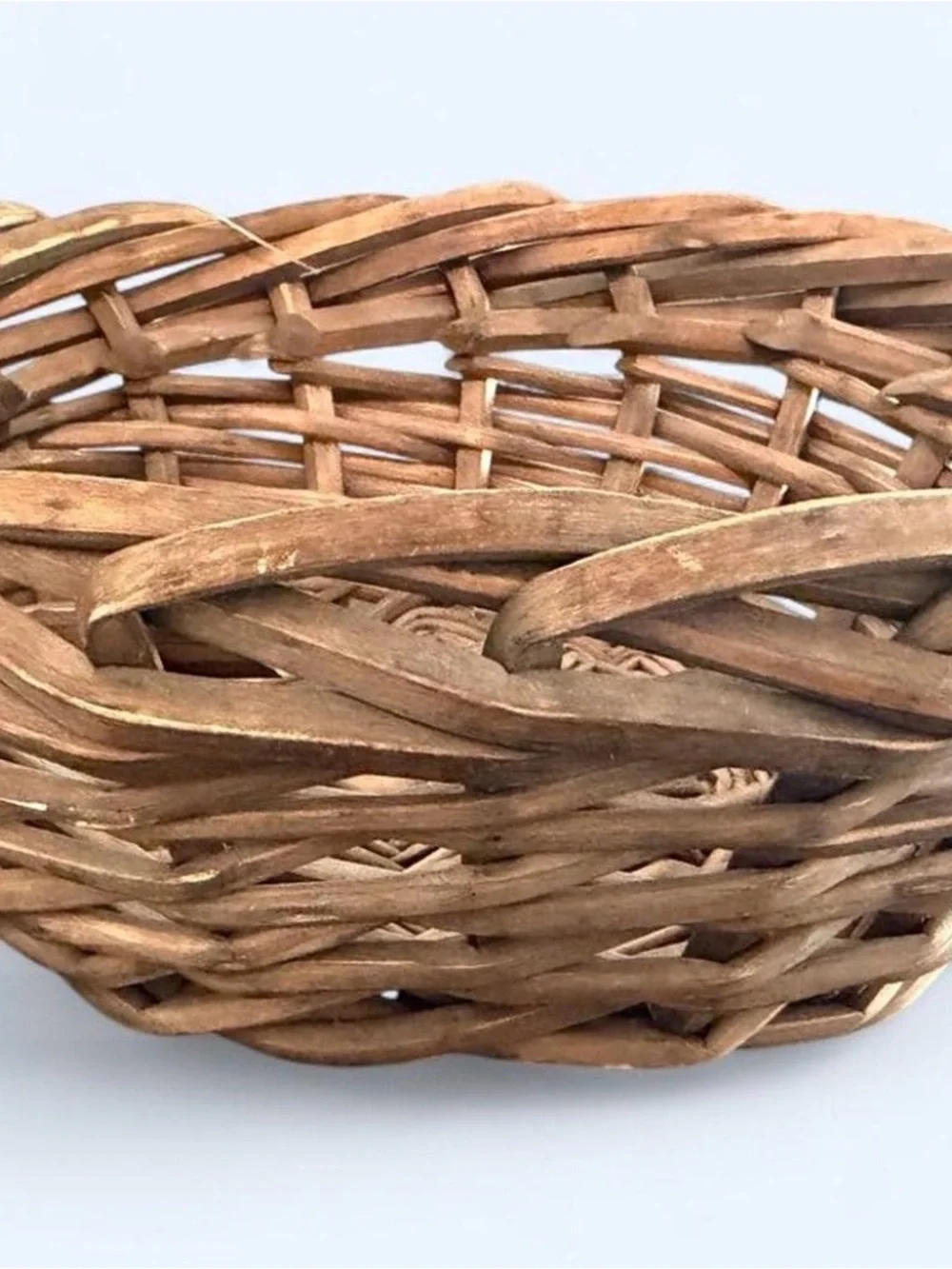 Woven Rattan Decorative Basket - Natural Brown